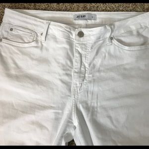 Just Black Distressed White Jeans